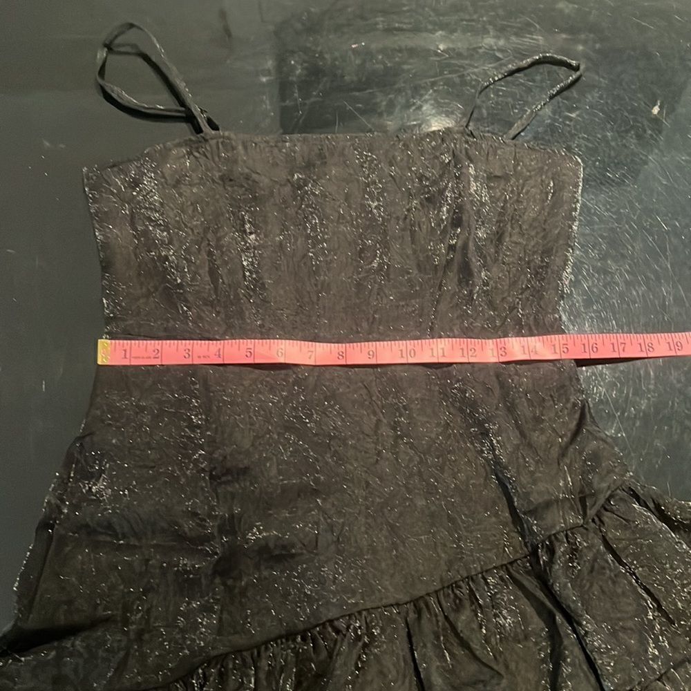 NET TOPSHOP ruffle textured black dress 8 - Picture 7 of 10